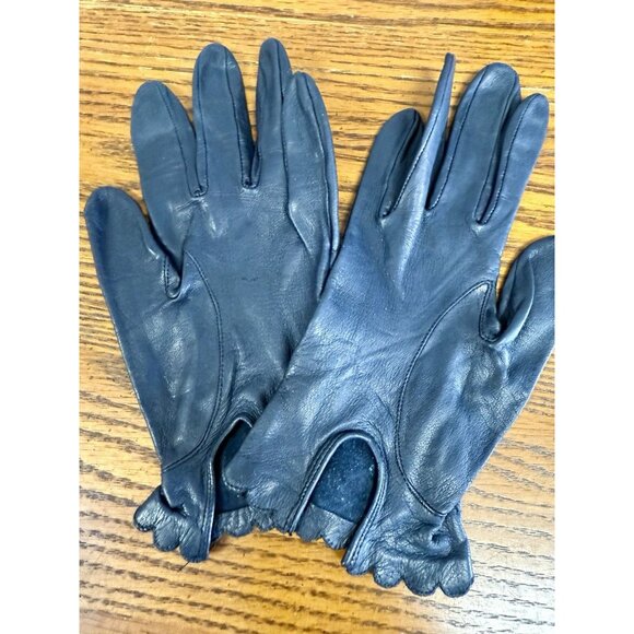 Vtg Miss Aris And Fownes Leather Gloves 1960’s Luxury SZ 6 1/2 Original Bag - Picture 11 of 12